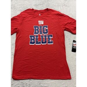New York Giants NFL Tshirt Boys XL 18/20 Red "Big Blue"‎
